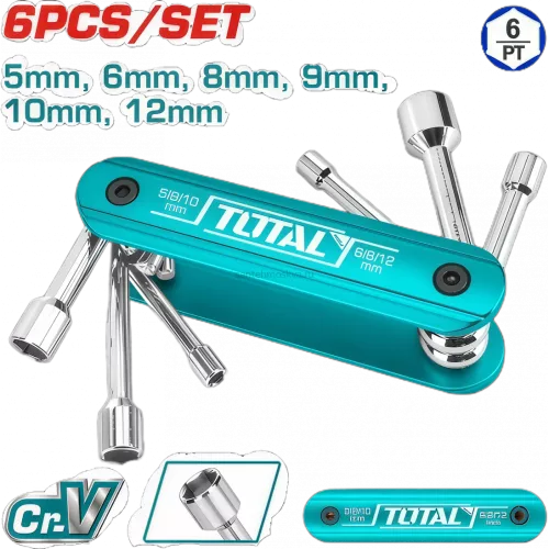 Складной набор торцевых ключей 6шт TOTAL (THFND061 ТОТАЛ)