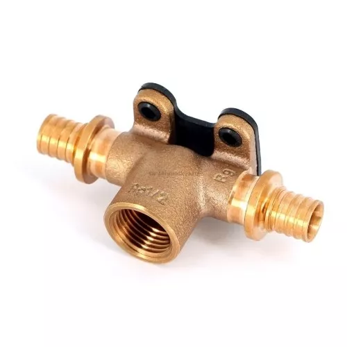 Тройник Rehau 14562911001 настенный с внутренней резьбой 16-Rp1/2-16 RX+ (Рехау)
