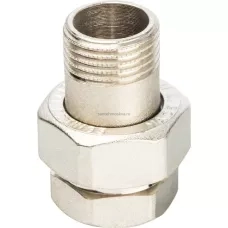 Разъемное соединение ВН 1/2" (американка) уплотнение под гайкой o-ring кольцо никелированное Италия Разъемное соединение ВН 1/2" (американка) уплотнение под гайкой o-ring кольцо никелированное Италия
