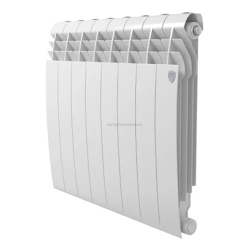 Радиатор биметаллический Royal Thermo Biliner 500 - 8 секций Bianco Traffico с боковым подключением (Роял Термо)
