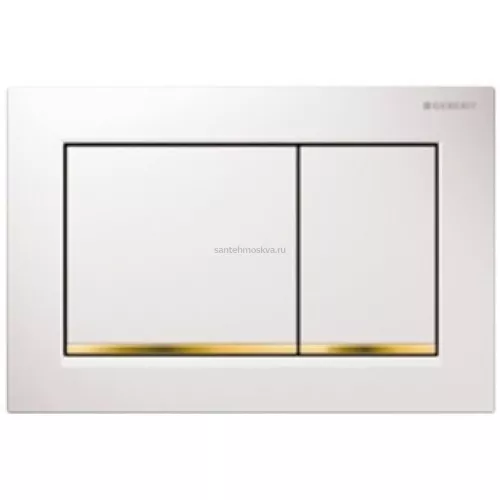 Смывная клавиша Geberit Sigma 30 115.883. KK.1 белый/золото