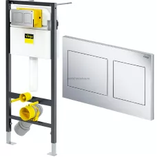 Инсталляция для унитаза Viega Prevista Dry 792596 с клавишей смыва Visign for Style 21 хром