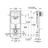 Инсталляция для унитаза GROHE Rapid SL 38775001, 4 в 1 с кнопкой смыв (Грое)