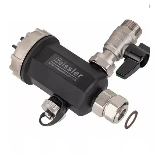 Фильтр -шламоотделитель Zeissler ZSf.308.0105 с магнитом для настенных котлов, 3/4"х3/4"