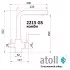 Кран комбинированный (хол/гор + питьевая) atoll 2215-GS (оружейная сталь) Кран комбинированный (хол/гор + питьевая) atoll 2215-GS (оружейная сталь)