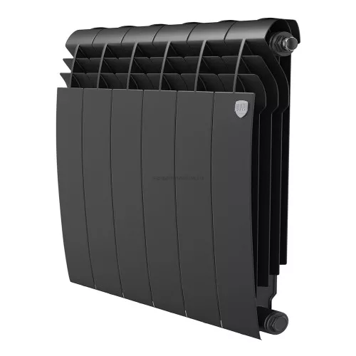 Радиатор биметаллический Royal Thermo Biliner 500 - 6 секций Noir Sable с боковым подключением (Роял Термо)