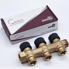 Регулирующий проходной коллектор Zeissler 3/4"х3/4" с 3 отводами ZSc.403.0503E Регулирующий проходной коллектор Zeissler 3/4"х3/4" с 3 отводами ZSc.403.0503E