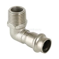 Угольник нержавеющая сталь Valtec 18 мм x 1/2 НР, VTi.953.I.001804