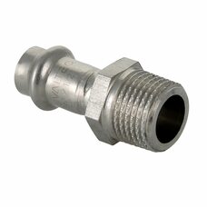 Пресс-муфта с наружной резьбой 15 мм х 3/4"  из нержавеющей стали VTi.901.I.001505 VALTEC (ВАЛТЕК)