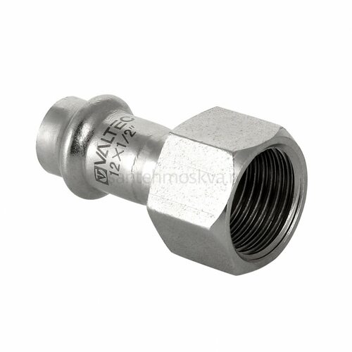 Пресс-муфта с внутренней резьбой 12 мм х 1/2" из нержавеющей стали VTi.902.I.001204 VALTEC (ВАЛТЕК)