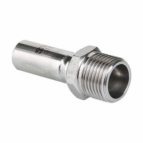 Пресс-вставка с наружной резьбой 18 мм х 1/2" из нержавеющей стали VTi.906.I.001804 VALTEC (ВАЛТЕК)