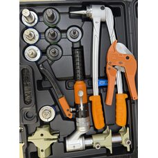 Гидравлический пресс инструмент для сшитого полиэтилена 16-32 мм TIM FT1240B-QC, с 8 насадками