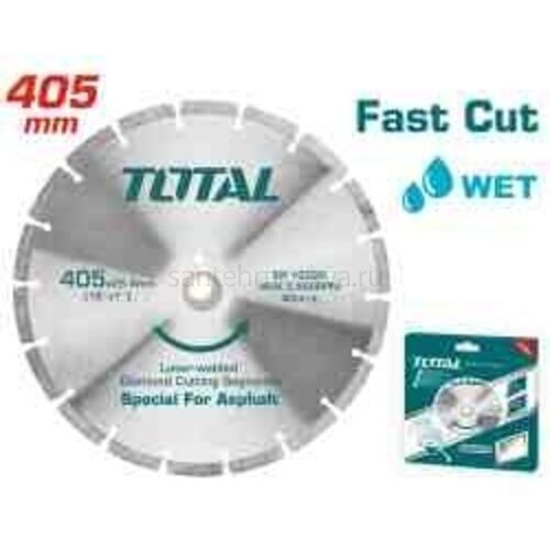 Алмазный сегментный диск по асфальту TOTAL TAC2164051