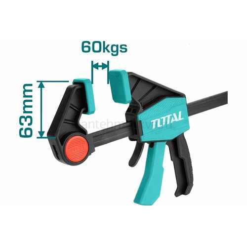 Струбцина Total THT1340601 Industrial, пистолетная, 63х150мм
