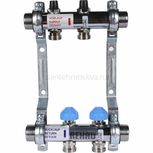 Распределительный коллектор REHAU HKV на 2 контура нержавеющая сталь 12180211001 (РЕХАУ)