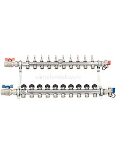 Распределительный коллектор REHAU HKV-D на 10 контуров нержавеющая сталь 12081011002
