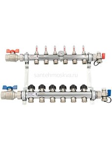 Распределительный коллектор REHAU HKV-D на 6 контуров нержавеющая сталь 12080611002