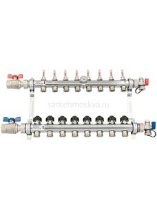 Распределительный коллектор REHAU HKV-D на 8 контуров нержавеющая сталь 12080811002