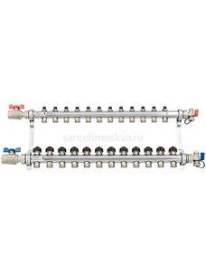 Распределительный коллектор REHAU HKV на 12 контуров нержавеющая сталь 12181211001
