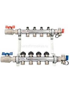 Распределительный коллектор REHAU HKV на 4 контура нержавеющая сталь 12180411001