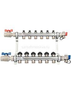 Распределительный коллектор REHAU HKV на 6 контуров нержавеющая сталь 12180611001