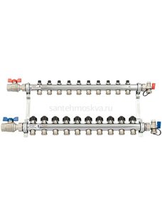 Распределительный коллектор REHAU HKV на 10 контуров нержавеющая сталь 12181011001
