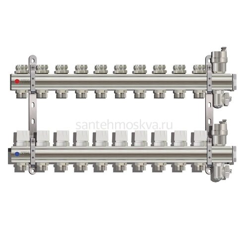 Коллектор Tim из латуни на 11 контура с регулирующими клапанами KB011 (Тим)