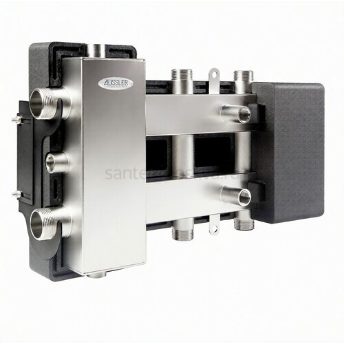 Гидравлический разделитель совмещенный с коллектором из нерж. Стали на 3 контура М3 в теплоизоляции ZSb.1502.S.M3