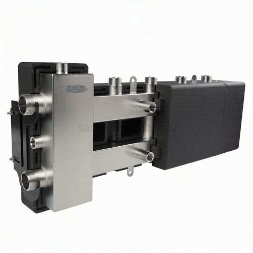 Гидравлический разделитель совмещенный с коллектором из нерж. Стали на 3 контура М2+1 в теплоизоляции ZSb.1502.S.M2+1