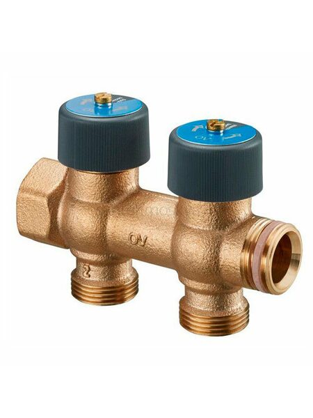 Распределительная гребенка Oventrop Multidis R для водоснабжения 3/4" с 2 отводами 4200552 (Овентроп)