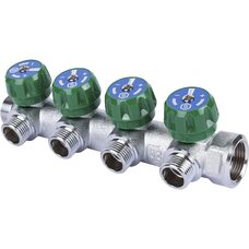Коллектор регулирующий 3/4"х1/2" с 4 отводами, SMB-6849-341204 Коллектор регулирующий 3/4"х1/2" с 4 отводами, SMB-6849-341204