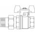 Кран шаровый 3/4" НГ с американкой маховик из алюминия Optibal Oventrop (Овентроп) Кран шаровый 3/4" НГ с американкой маховик из алюминия Optibal Oventrop (Овентроп)