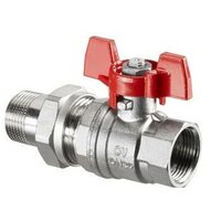 Кран шаровый 1/2" НГ с американкой маховик из алюминия Optibal Oventrop