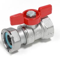 Кран шаровой Giacomini R251P 3/4"x3/4" ВР/ВР с накидной гайкой ручка-бабочка
