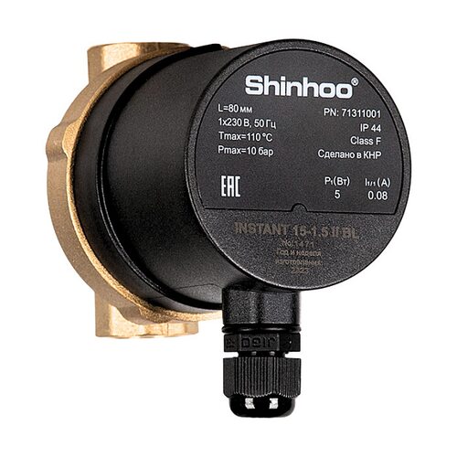 Насос рециркуляционный Shinhoo INSTANT 15-1.5 II BL 80мм 5Вт 1x230В 50Гц Rp 1/2" 71311001