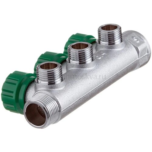 Коллектор регулирующий проходной ВР-НР 3/4"х1/2" с 3 отводами, Эконом