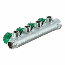 Коллектор регулирующий проходной ВР-НР 3/4"х1/2" с 4 отводами, Эконом