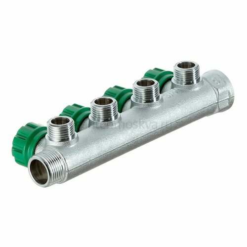 Коллектор регулирующий проходной ВР-НР 3/4"х1/2" с 4 отводами, Эконом