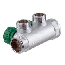 Коллектор регулирующий проходной ВР-НР 3/4"х1/2" с 2 отводами, Эконом