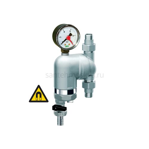 Фильтр FAR 100 мкм, с магнитными вставками, с манометром, 1/2" НР FA 39M4 12100