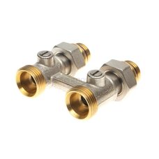 Ридан 003L0392R LV-KB — Клапан запорный для нижнего присоединения к радиатору, резьба 1/2" х 3/4", прямой