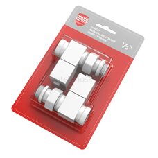 Набор дизайн-вентилей Royal Thermo CUBE 1/2" белый, RTE 56.0005, НС-1422574