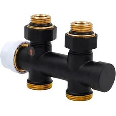 Узел нижнего подключения Primoclima Armature термостатический прямой 1/2х3/4, черный PC720SW Узел нижнего подключения Primoclima Armature термостатический прямой 1/2х3/4, черный PC720SW