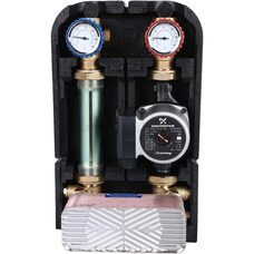 Насосная группа Италия с теплообменником 34 пластины,с насосом Grundfos UPSO 25-65 в теплоизоляции (арт. SDG-0038-342502)
