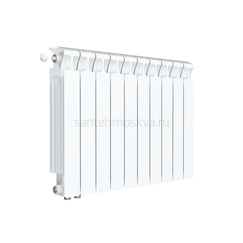 Радиатор биметаллический Mon. 500 Ventil VL - 10 секций c нижним левым подключением