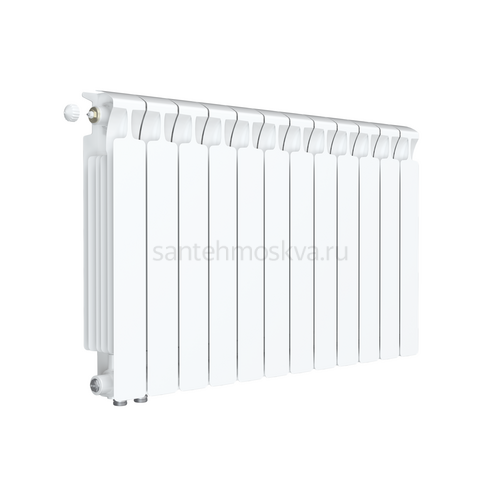Радиатор биметаллический Mon. 500 Ventil VL - 12 секций c нижним левым подключением
