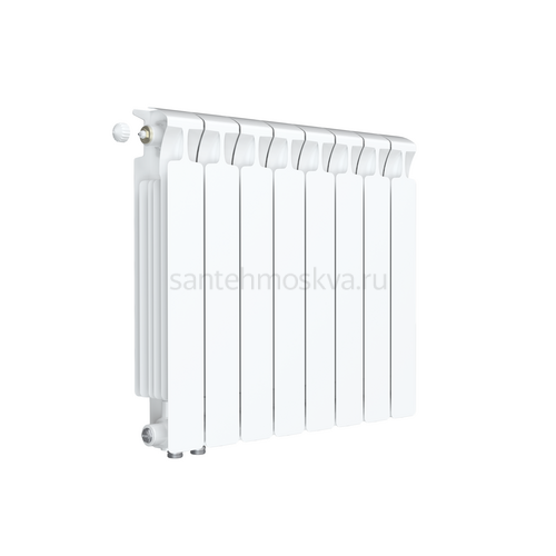 Радиатор биметаллический Mon. 500 Ventil VL - 8 секций c нижним левым подключением
