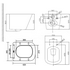 Унитаз подвесной BelBagno Due, BB3103CHR/SC Унитаз подвесной BelBagno Due, BB3103CHR/SC