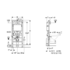 Инсталляция для унитаза Geberit Duofix Delta 458.134.21.2 с клавишей Delta 20, хром (Геберит) Инсталляция для унитаза Geberit Duofix Delta 458.134.21.2 с клавишей Delta 20, хром (Геберит)