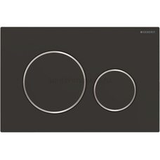 Смывная клавиша Geberit Sigma 20 115.882.14.1 черная матовая, хром глянцевый Смывная клавиша Geberit Sigma 20 115.882.14.1 черная матовая, хром глянцевый